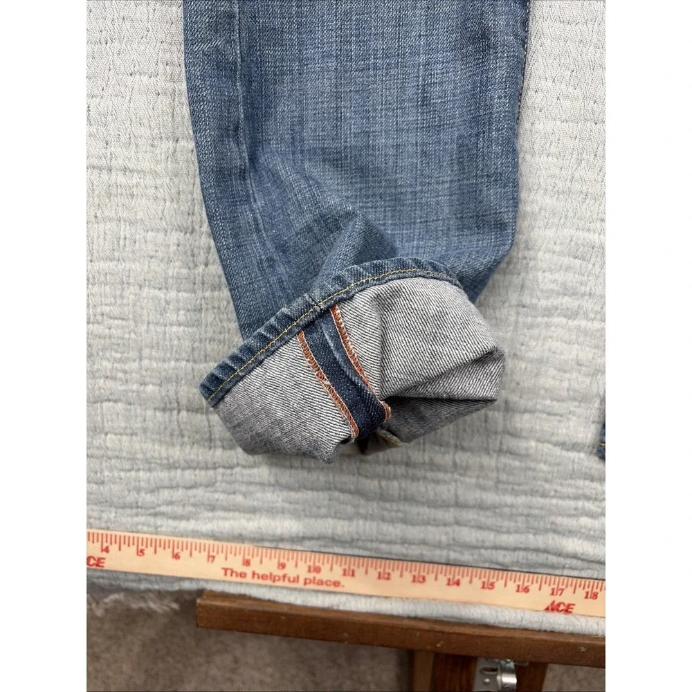 Paperdenim&Cloth Jeans Womens 30 Blue Flare Tsunami 2-TRU-55‎ Stretch Selvedge - Picture 6 of 11